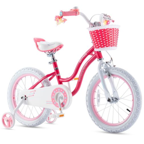 Дитячий двоколісний велосипед для дівчинки Royal Baby Stargirl 18 дюймів RB18G-1 з кошиком