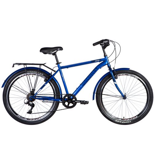 Велосипед городской 26 дюймов Discovery PRESTIGE MAN Vbr 2024 с багажником, рама 18"