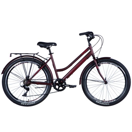 Велосипед міський 26 дюймів Discovery PRESTIGE WOMAN Vbr 2024 з багажником, рама 17"