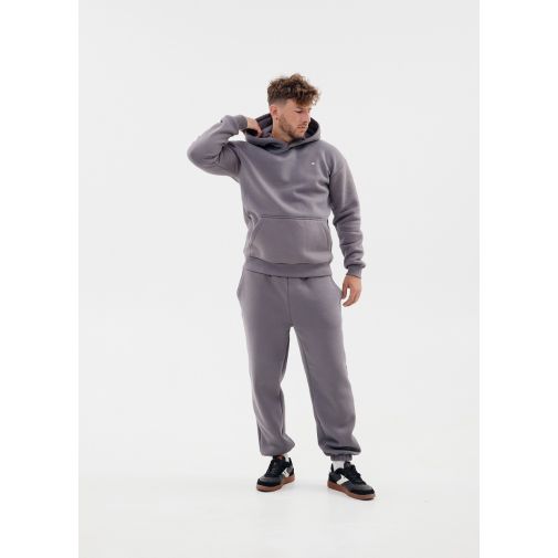 Чоловічий спортивний костюм флісовий з капюшоном Kindamor Frosted сірий
