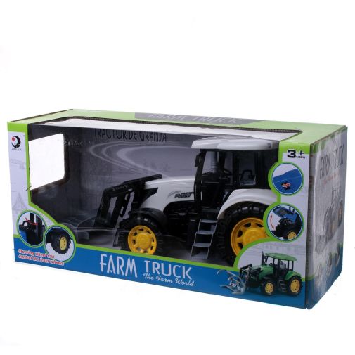 Детский игрушечный трактор с ковшом 1504-2C/Белый