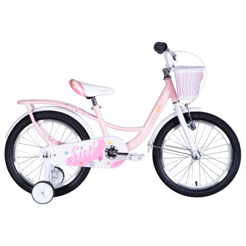 Дитячий велосипед для дівчинки 18 дюймів SPACE KID SUN BH 2024 з корзиною, з крилом