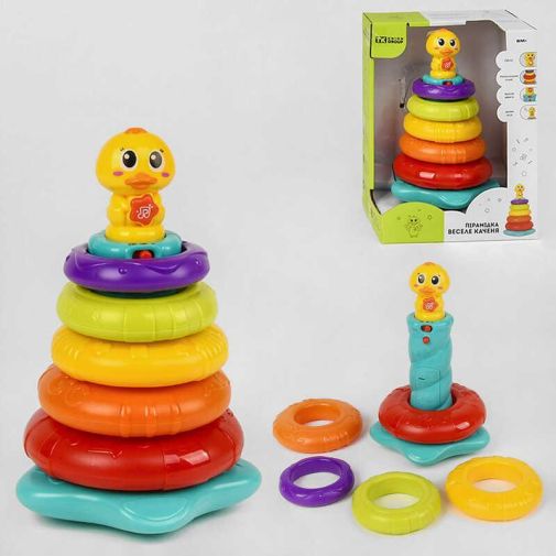 Пирамидка ТК 2101 (24/2) "TK Group", "Уточка", подсветка, мелодии, звуки, песенка на английском языке, в коробке