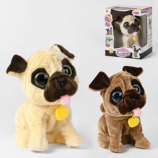 Собачка интерактивная JD-R 9902 (16) 2 цвета, диалог с распознаванием голоса, музыка, песенки, рус.озвучивание, в коробке