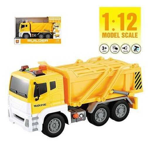 Спецтехніка WY 810 C (18) "Самоскид", підсвічування, звуки, інерція, відкидна кришка, в коробці