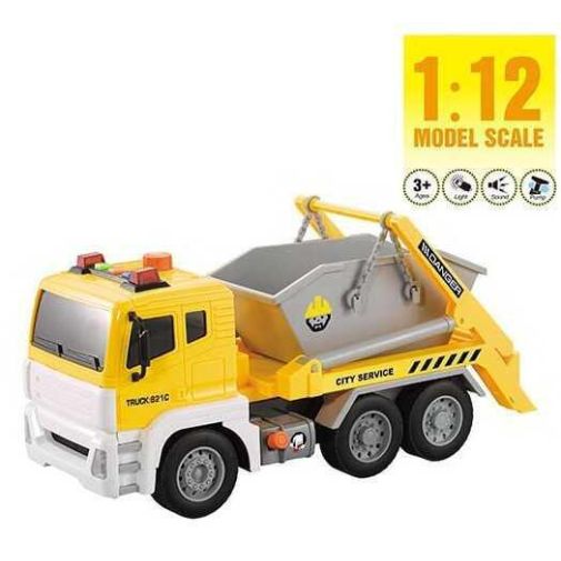 Спецтехніка WY 821 C (18) "Самоскид", підсвічування, звуки, помповий механізм, інерція, в коробці