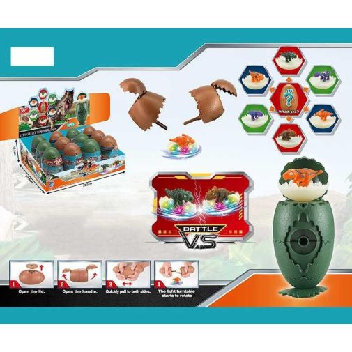 Динозавр запускной 86789 E (24/2) "Битва динозавров", со светом, ЦЕНА ЗА 12 ШТУК В БЛОКЕ