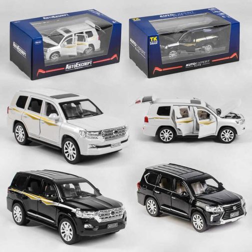 Джип металлопластиковый EL 6491 (36) "Авто Експерт Премиум", 2 цвета, 1:24, свет, звук, инерция, открываются двери, багажник, капот, в коробке
