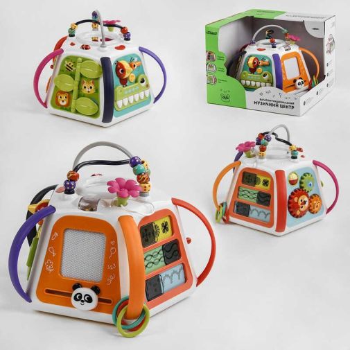 Куб логика TK 3153 (4) "TK Group", подсветка, мелодии, звуки, пальчиковый лабиринт, логическая игра, магнитная доска, в коробке