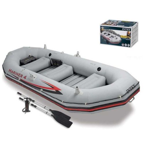 Intex Лодка 68376 NP (1) "MARINER 4" Четырехместная, Размер:328x145x48 см