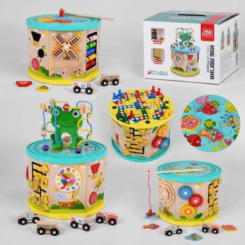 гр Деревянный логический куб  49679 (6) "4FUN Game Club wood", в коробке