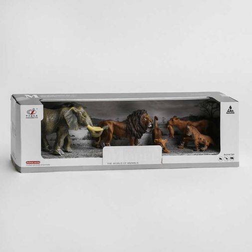 Набор животных Q 9899 D 45 (24/2) "Дикие животные", 5 фигурок животных, в коробке