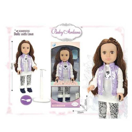 Кукла A 663 B (24/2) "Модница", аксессуары, 45 см, в коробке
