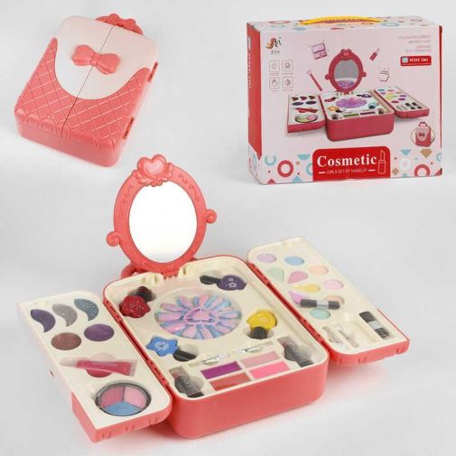 Косметика 20216 C (36/2) 2 вида теней, румяна, блески, помады, 4 лака, типсы, косметичка-саквояж, в коробке