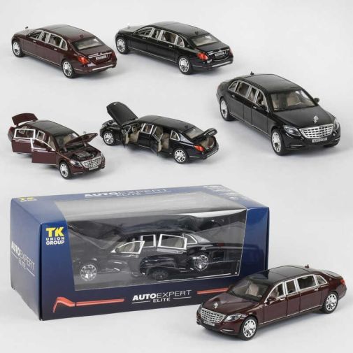 Машина металлическая EL 3619 (36) "Авто Експерт", 2 цвета, 1:24, свет, звук, инерция, открываются двери, багажник, капот, в коробке