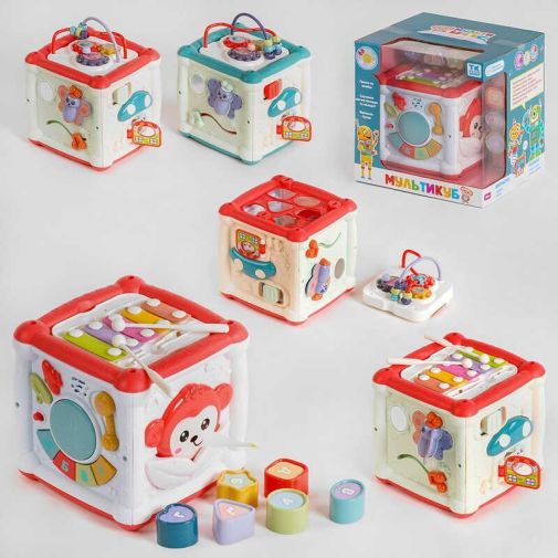 Мультикуб 42666 (12) "TK Group" УКРАИНСКОЕ ОЗВУЧИВАНИЕ, изучение букв, форм, цветов, песни, сортер, в коробке