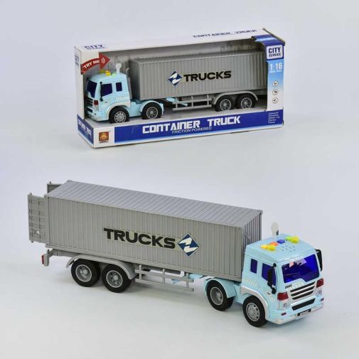 Игрушечный грузовик-фура (трейлер) WY 575 A (18) инерционный, свет, звук