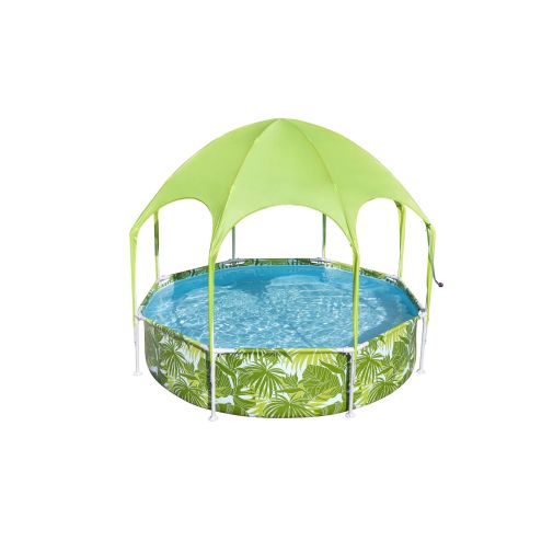 56432 Басейн Bestway 8' x 20"/2.44m x 51cm з водяним розпилювачем під куполом.