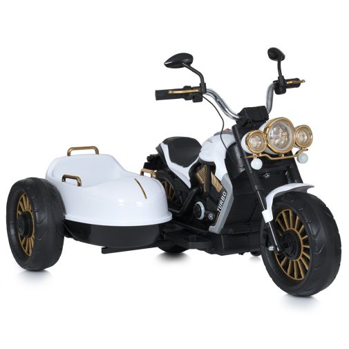 Детский электромотоцикл 3 колесный Bambi M 5049EL с люлькой для 2-го пассажира