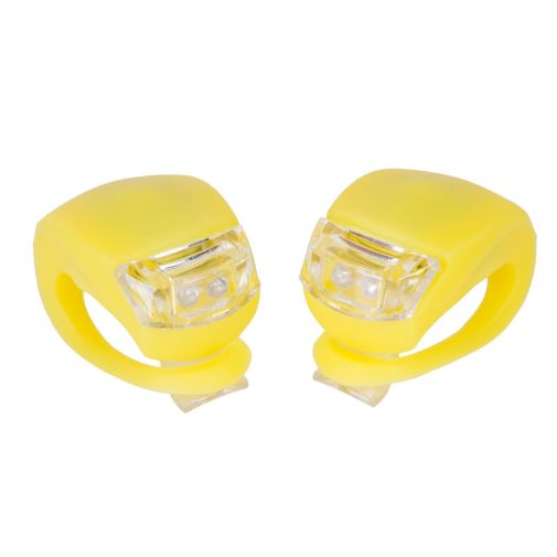 Мигалка задня 2шт BC-RL8001 біле + червоне світло LED силіконовий (жовтий корпус)