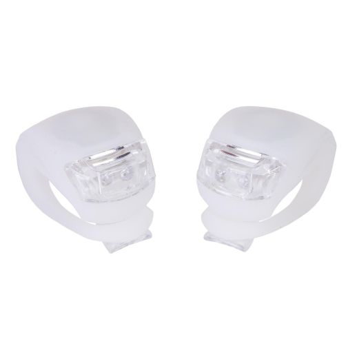 Мигалка задняя 2шт BC-RL8001 белый + красный свет LED силиконовый (белый корпус)