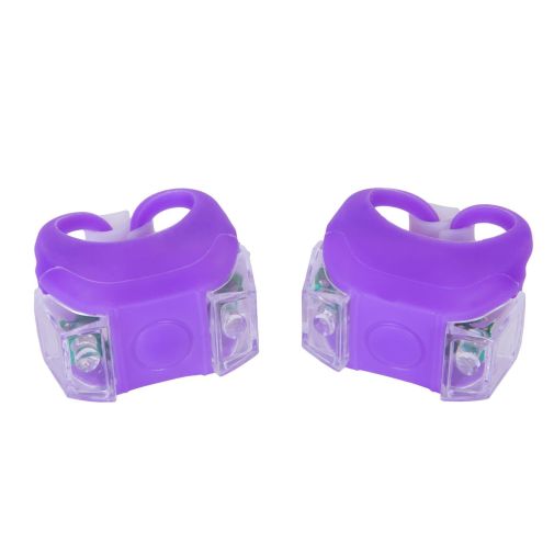 Мигалка задняя 2шт BC-RL8002 белый + красный свет LED силиконовый (фиолетовый корпус)