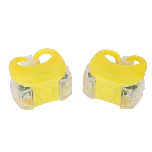 Мигалка задняя 2шт BC-RL8002 белый + красный свет LED силиконовый (желтый корпус)