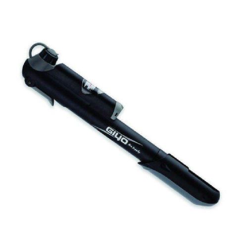 Насос мини телескопический GIYO GP-63S с манометром Al + Pl AV / FV (80psi) с Т-ручкой (черный)