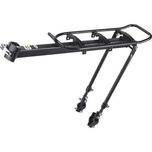 Багажник алюм. крепление на подсед. штырь и верхние перья регулируемый чёрный KAIWEI KW-620-09 