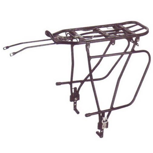 Багажник алюм. под дисковые тормоза и сумку-штаны чёрный KAIWEI KW-680-09