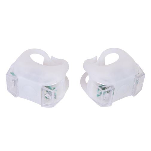 Мигалка задняя 2шт BC-RL8002 белый + красный свет LED силиконовый (белый корпус)