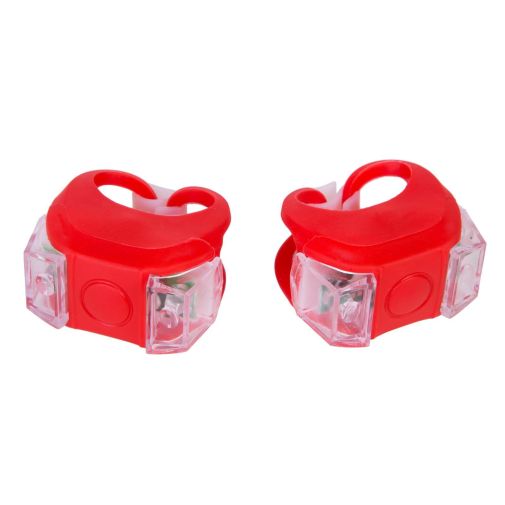 Мигалка задняя 2шт BC-RL8002 белый + красный свет LED силиконовый (красный корпус)