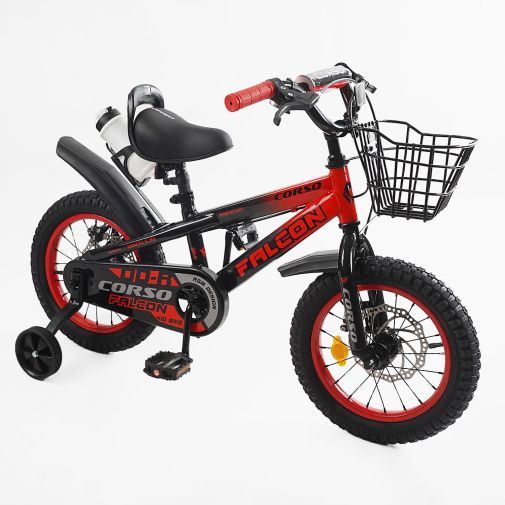 Детский двухколесный велосипед 14 дюймов Corso Falcon с корзиной