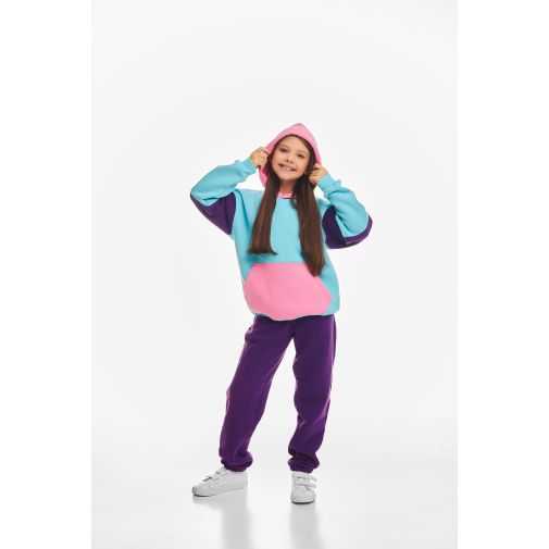 Детский спортивный утепленный костюм Kindamor Snug Princess Purple/Blue, флис для девочки