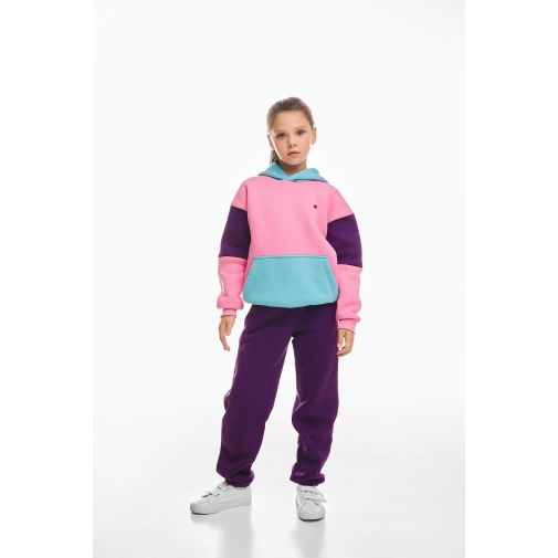 Детский спортивный утепленный костюм Kindamor Snug Princess Purple/Pink, флис для девочки