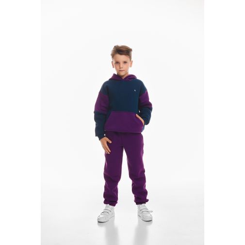 Детский спортивный утепленный костюм Kindamor Active Heat Purple/Blue, флис для мальчика