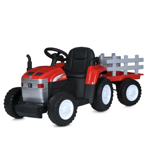 Детский электромобиль трактор с прицепом Bambi M 6038EBLR