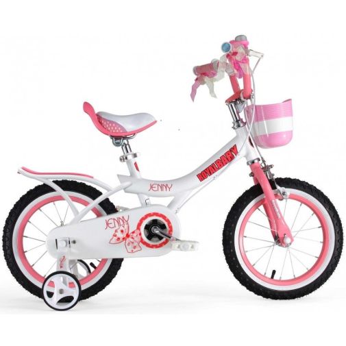 Дитячий двоколісний велосипед для дівчинки Royal Baby Princess Jenny Girl Steel 16 дюймів RB16G-4 з кошиком