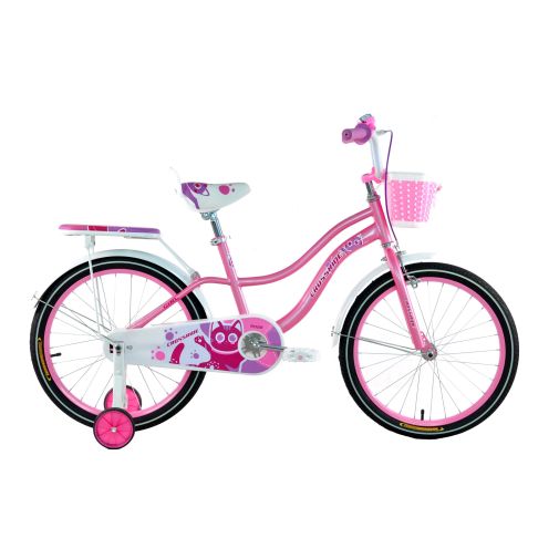 Дитячий велосипед для дівчинки 20 дюймів Crossride Rose з корзиною та багажником
