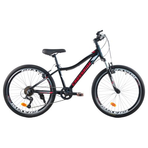 Велосипед гірський підлітковий Crossride Cross V-brake 24 дюйми алюмінієвий, рама 13"