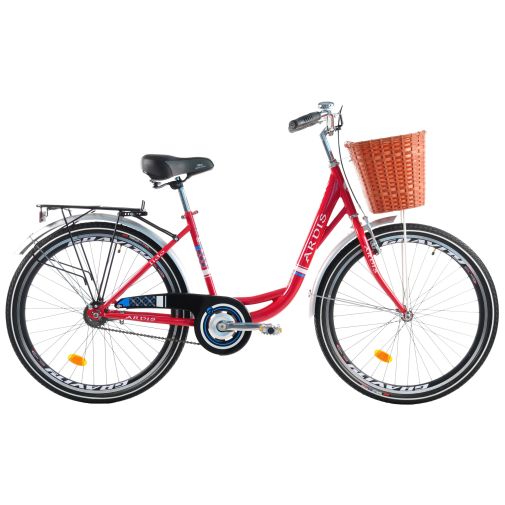 Велосипед міський 26 дюймів Ardis Lido Velosteel з корзиною та багажником, рама 16.5"