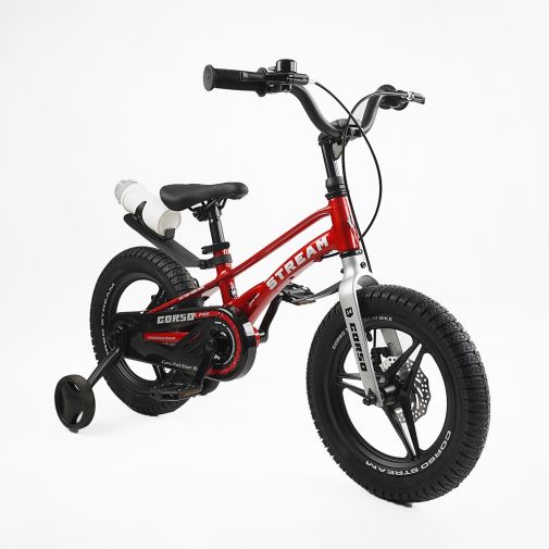 Детский двухколесный велосипед 14 дюймов Corso Stream магниевый, литые диски