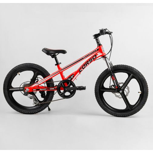 Детский спортивный велосипед 20 дюймов Corso Speedline магниевый литые диски