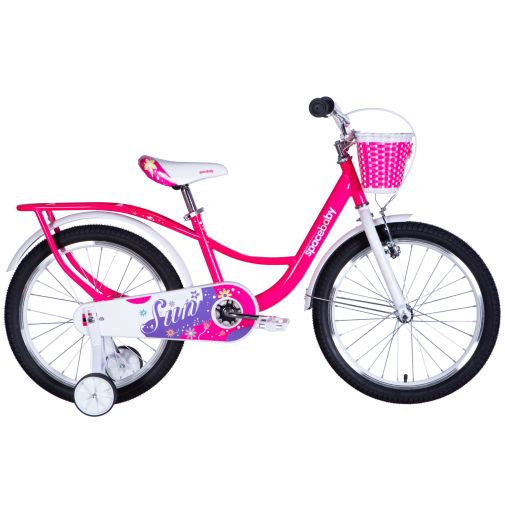 Дитячий велосипед для дівчинки 20 дюймів SPACE KID SUN BH 2024 з корзиною, з крилом