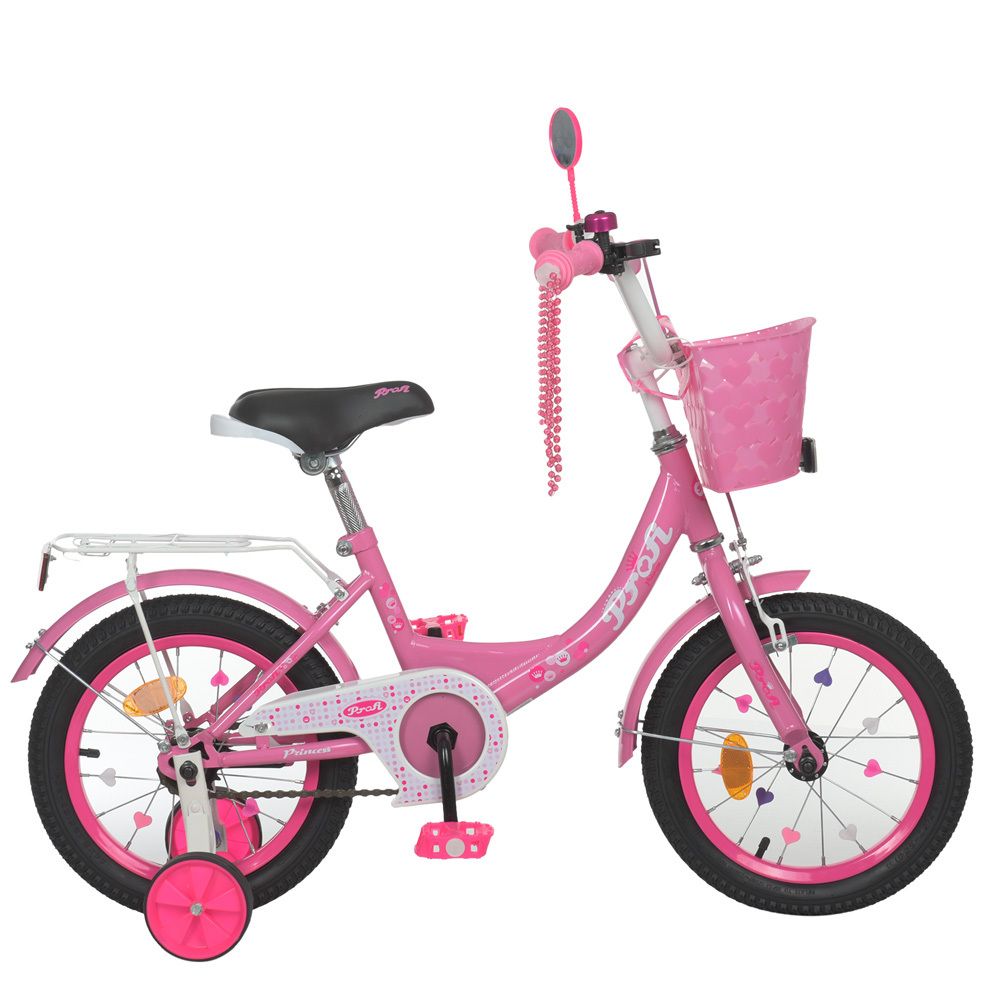 Дитячий велосипед для дівчинки Profi Princess 12 дюймів з кошиком та багажником Y1211-1, Y1213-1, Y1216-1, Зібраний на 75%