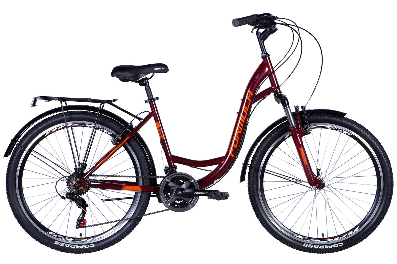 Велосипед міський 26 дюймів Formula OMEGA AM Vbr 2024 з багажником, рама 18"