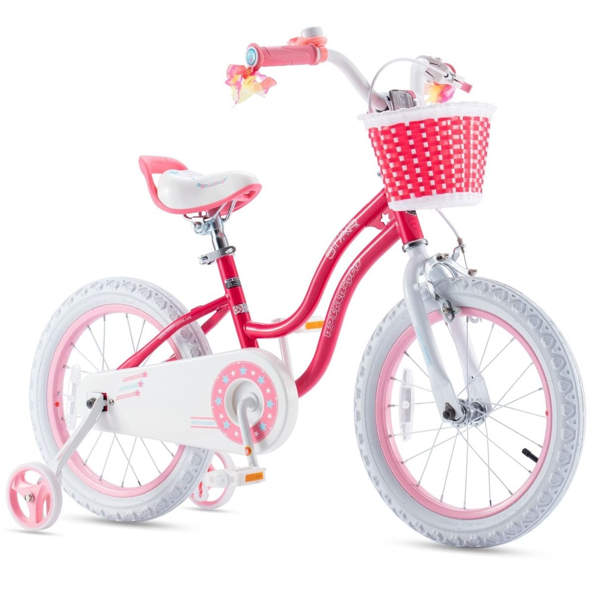 Детский двухколесный велосипед для девочки Royal Baby Stargirl 18 дюймов RB18G-1 с корзиной