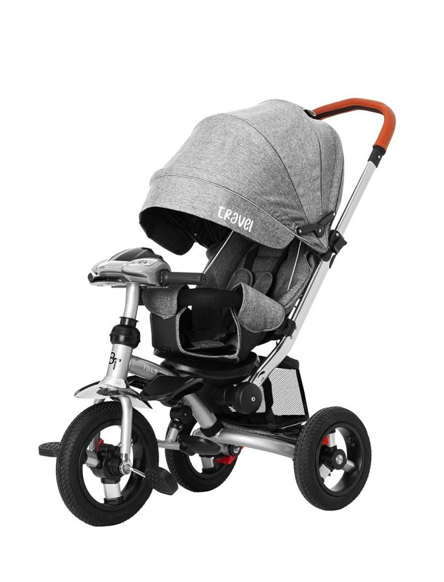 Детский трехколесный велосипед TILLY TRAVEL T-387/1 с колясочной ручкой