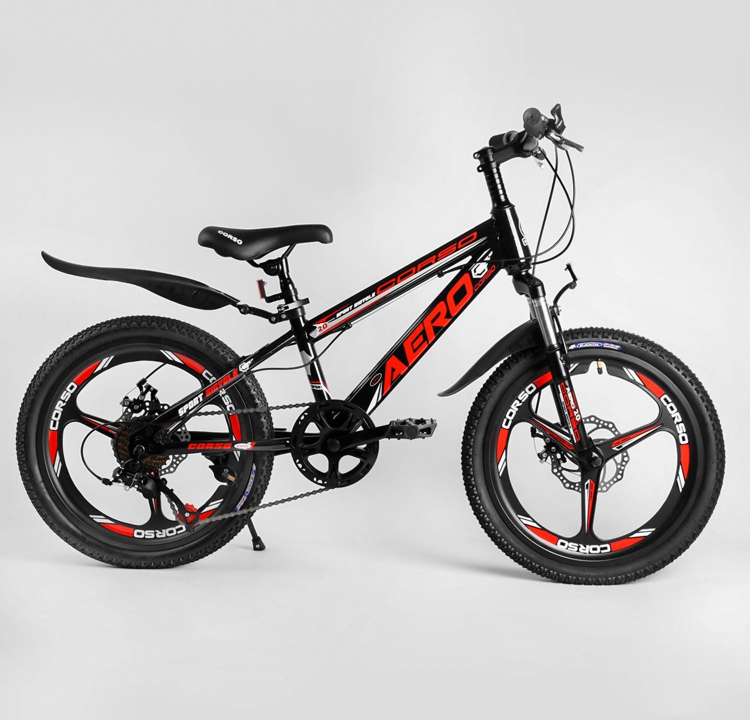Детский спортивный велосипед 20 дюймов Corso AERO литые диски