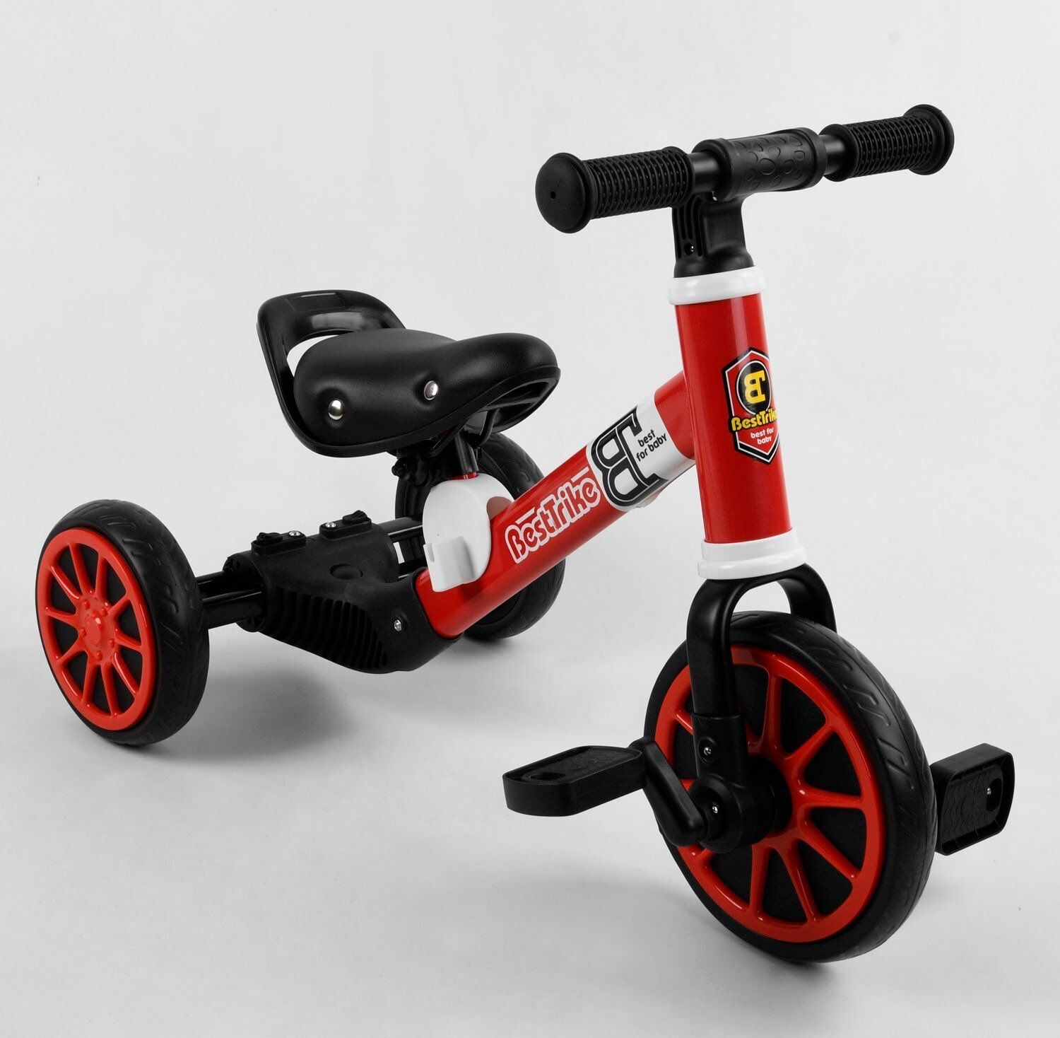 Детский трехколесный велосипед-беговел Best Trike 2 в 1